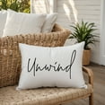 thumbnail image 5 of Creative Products Unwind Script White and Black 14x20 Indoor / Outdoor Pillow, 5 of 8