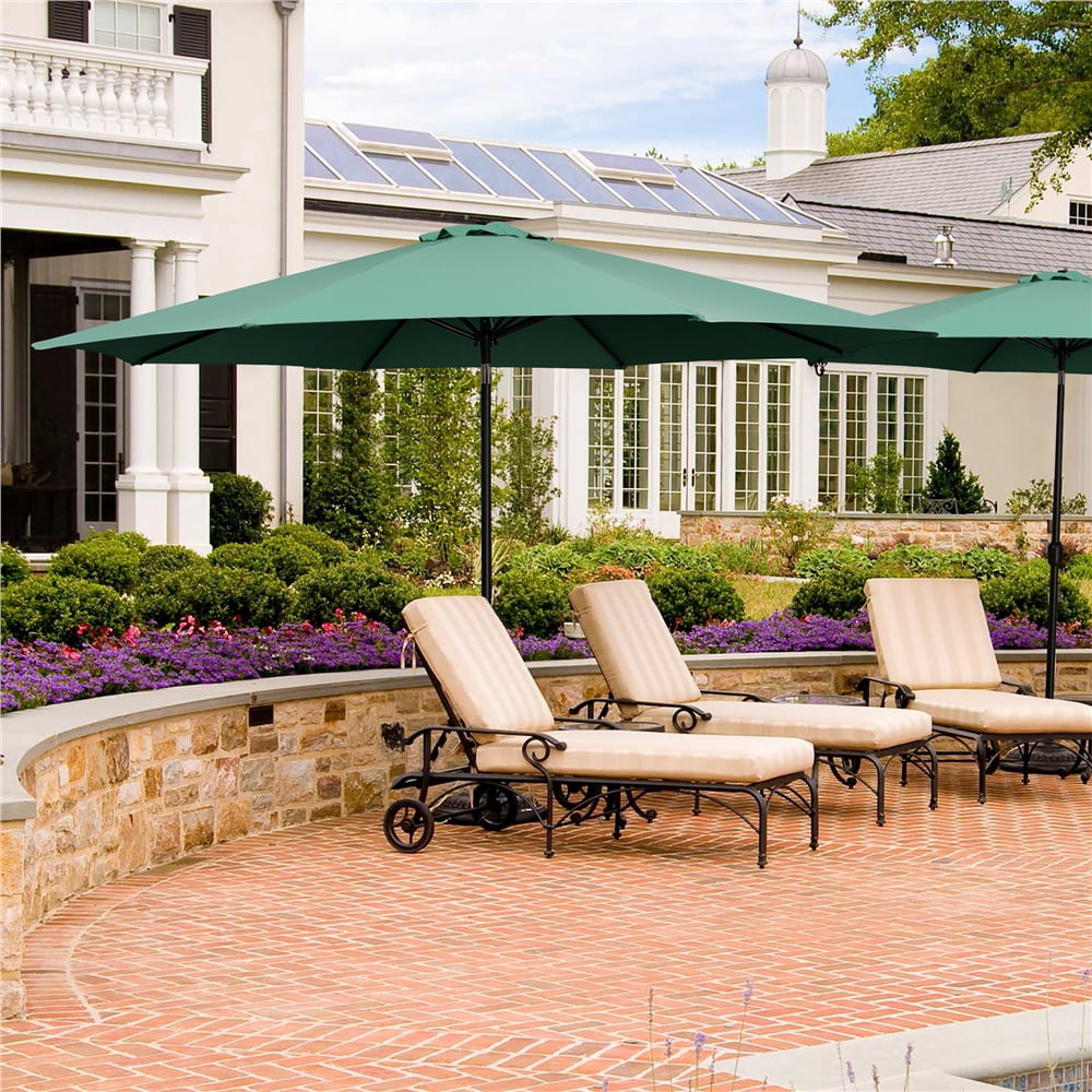 Renwick 98" Dark Green Round Tilting Patio Umbrella