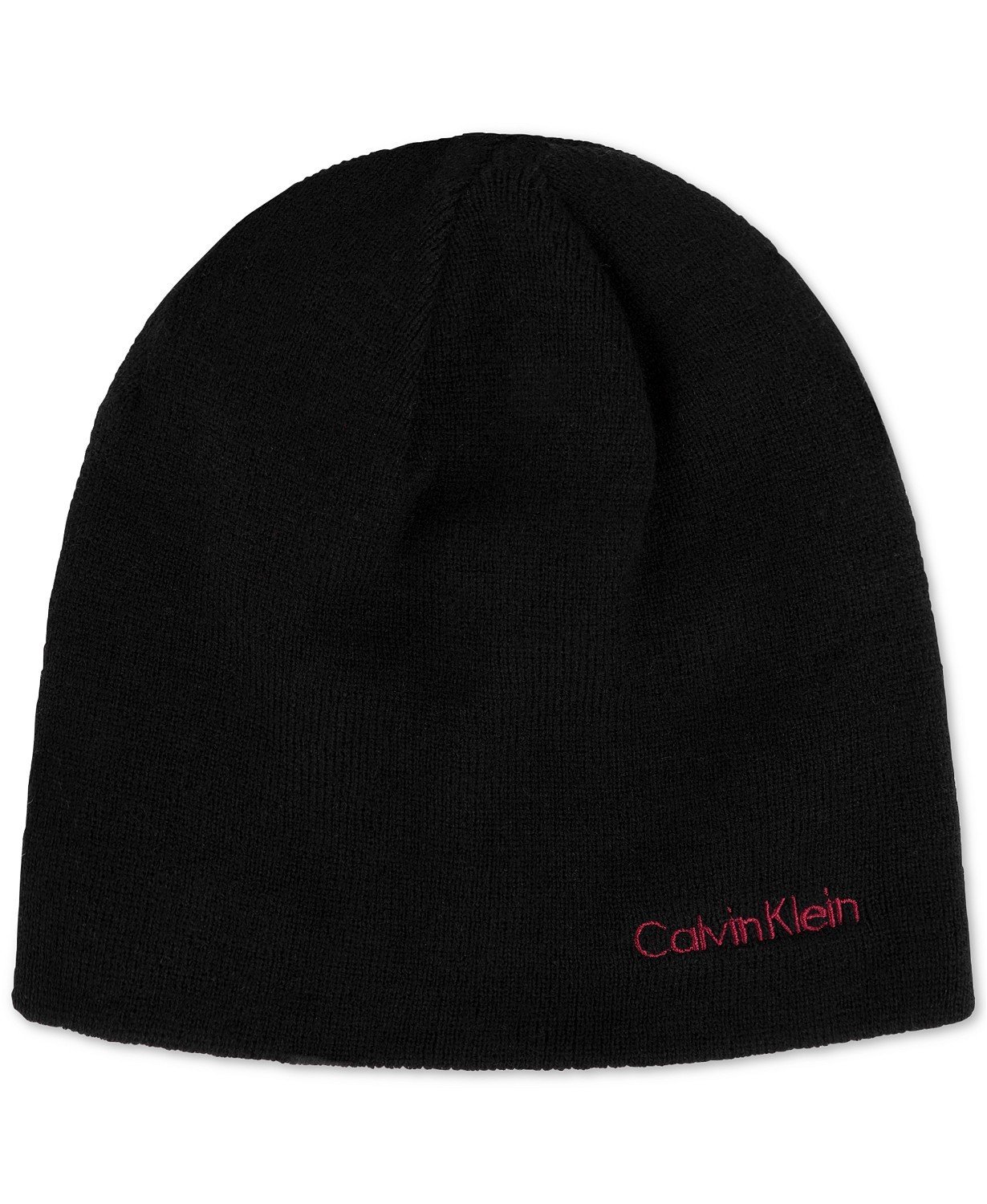 Calvin Klein Mens Solid Reversible Beanie Hat, Black, One  display picture 1