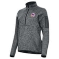 thumbnail image 2 of Women's Antigua Heather Gray Los Angeles Sparks Fortune Half-Zip Pullover Jacket, 2 of 3