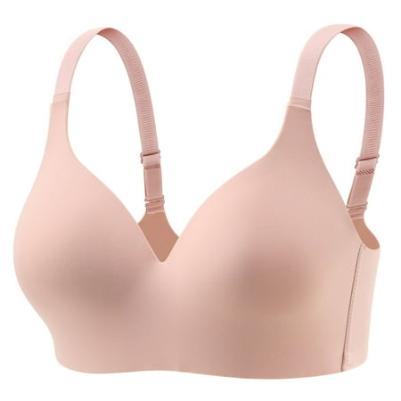 Hamky Bras for Women Bralettes for Women Women s Fashionable And Casual Solid Color Underwear Skin Friendly And Comfortable Bra Seamless Bras Full Coverage Bra Pink S