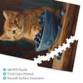 thumbnail image 3 of 500 PCS Cute Kittens & Blueberries Wooden Jigsaw Puzzles 500 Pieces,Unique And Beautiful Design,Featuring Beautiful And Vibrant Illustrations Depicting A Cat Eating Blueberries,For Cat Lovers Gift, 3 of 6