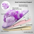 thumbnail image 3 of Barerun Women Plush Memory Foam Comfort Fuzzy Fluffy House Slippers, Purple, 3 of 7