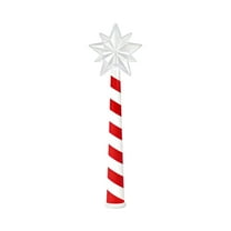 hulanddfd Christmas tree light control -Magic Wand Shaped Controller Red white Striped Wand with Glowing Golden Star Christmas Decoration Gift for Family 9.84"