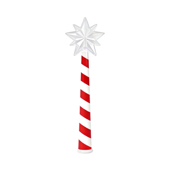 hulanddfd Christmas tree light control -Magic Wand Shaped Controller Red white Striped Wand with Glowing Golden Star Christmas Decoration Gift for Family 9.84"