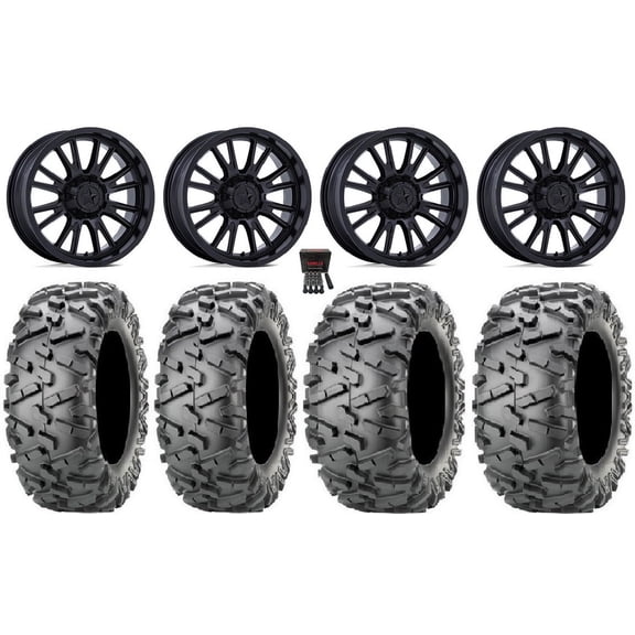 MSA ThunderLips 14" Wheels Black 28" BigHorn 2.0 Tires Sportsman 550 850 1000