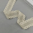 thumbnail image 3 of Beige Lace Ribbon 10 Yards Cotton Lace Trim Crochet Sewing Lace for Crafts, Gift Package Wrapping, Bridal Wedding Decoration, Widen 2.35 inch,Style 1, 3 of 5