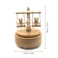 thumbnail image 4 of Carrusel Oso Columpio Silla Caja de música Caja musical de cuerda de tallo Haya, 4 of 8