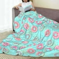 thumbnail image 6 of Honeii Colorful Sweet Donuts Print Fleece Blanket - Throw Blanket for Bed, Sofa, Couch, Camping, and Travel , Microplush Ultra Soft Warm Blanket-40"x30", 6 of 7