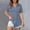 Navy, variant on QUNYINEY Short Sleeve Blouses for Women Casual Gray Waffle Shirts Button Pullover Collared Loose Womens Tops