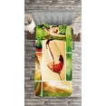 thumbnail image 3 of Ambesonne Wine Quilted Bedspread Set 2 Pcs, Wine Tasting Grapevine, Twin Size, Green Ruby Caramel, 3 of 3