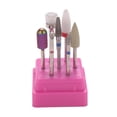 thumbnail image 2 of 7 piezas de brocas de cerámica y acero de tungsteno para uñas, pulido, cabezal de pulido, de cepillos de limpieza con soporte, diámetro del vást 03 Salvador Brocas para limas de uñas, 2 of 6