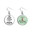 thumbnail image 1 of Mantener la calma y papa Wil arreglar quote Colgante decorativo temporada pendientes de primavera joyas Unbranded M, 1 of 3