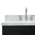 thumbnail image 5 of Ariel Hamlet 73 In. Double Oval Sink Vanity With Carrara White Countertop In Black, 5 of 10