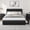 Black, variant on Senfot Full Size Double Drawer Soft Bag Bed, Corduroy Black Upholstered Bed with Spacious Storage, Soft and Comfortable Mattress, No Box Spring Needed