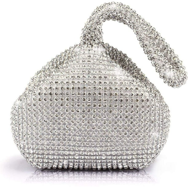 Bolso de embrague de noche JIAN YA NA Moda mujer dama de honor Triángulo Plata