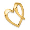 thumbnail image 1 of 14k Yellow Gold Heart Slide Pendant Charm Omega, 1 of 6