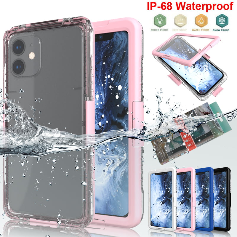 For IPhone 12 Mini/12/12 Pro/12 Pro Max Waterproof Case Cover Screen  Protector(Black) - Walmart.com