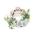 thumbnail image 4 of Corona de flores de Pascua, corona de festival, decoración de puerta de entrada, decoración de ventana, corona de puerta floral para accesorios Azul, 4 of 9