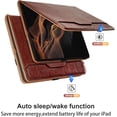 thumbnail image 2 of czcpp-Case pour Samsung Galaxy Tab S8 Ultra 14.6 Pouces 2022 - [S Pen Holder] Support de Visualisation Multi-Angle Étui en Cuir PU avec Sangle de Main Réveil/sommeil Automatique Couverture Intelligente - Brun Rougeâtre, 2 of 4