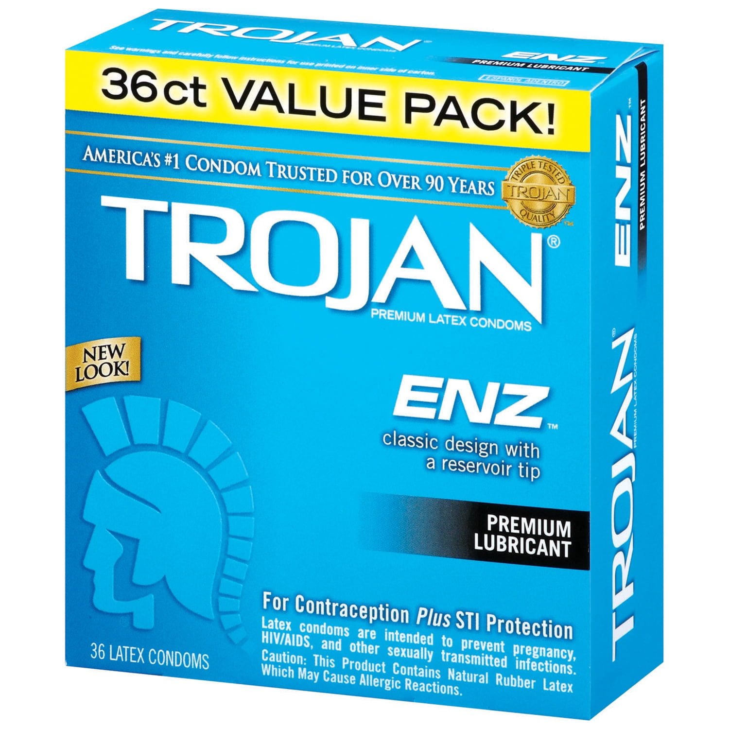 Trojan ENZ Lubricated Condom 93950 Box of 36 - Walmart Business