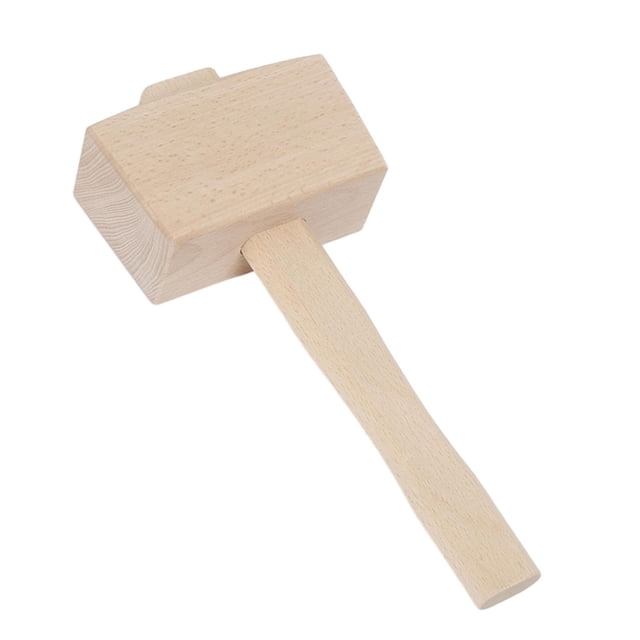 Martillo de madera, mazo de madera, mango liso ligero, herramienta de carpintería DIY, accesorios de barra, mazo de hielo para artesanía de cuero de