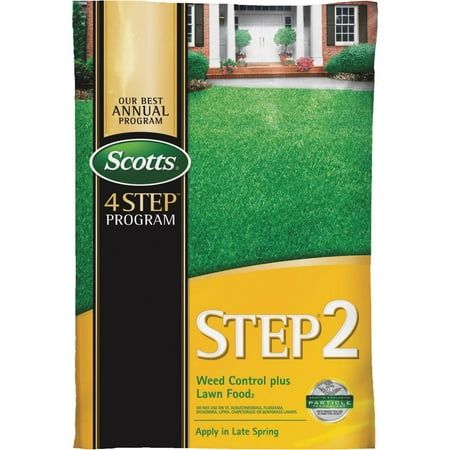 SCOTTS LAWNS Lawn Pro Step 2 Weed Control Plus Fertilizer, 5,000-Sq. Ft. Coverage (Best Fall Fertilizer Weed Control)