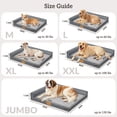 thumbnail image 2 of Exclusivo Mezcla L-Shaped Pet Couch Bed with Removable and Washable Cover 36"x24", Orthopedic Dog Bed for Medium Dogs with Non-Slip Bottom, Grey, 2 of 10