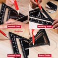 thumbnail image 4 of Arrow Aluminum Alloy Carpenter Square Set, 2PCS 7-Inch Rafter Square Layout Tools, Woodworking Triangle Rulers for Carpentry and Craftsmen, 4 of 5