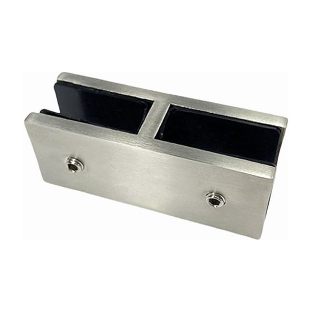 Clip de Fijación para Mampara de Baño de Acero Inoxidable Fundido Engrosado con Clip de Fijación de Esquina Fija de 180 Grados.