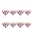 thumbnail image 3 of 8 guirnaldas de papel en forma de corazón para compromiso, propuesta, adornos de corazón 3D para el Día de Valentín, Día de Madre y fiesta. multicolor, 3 of 8