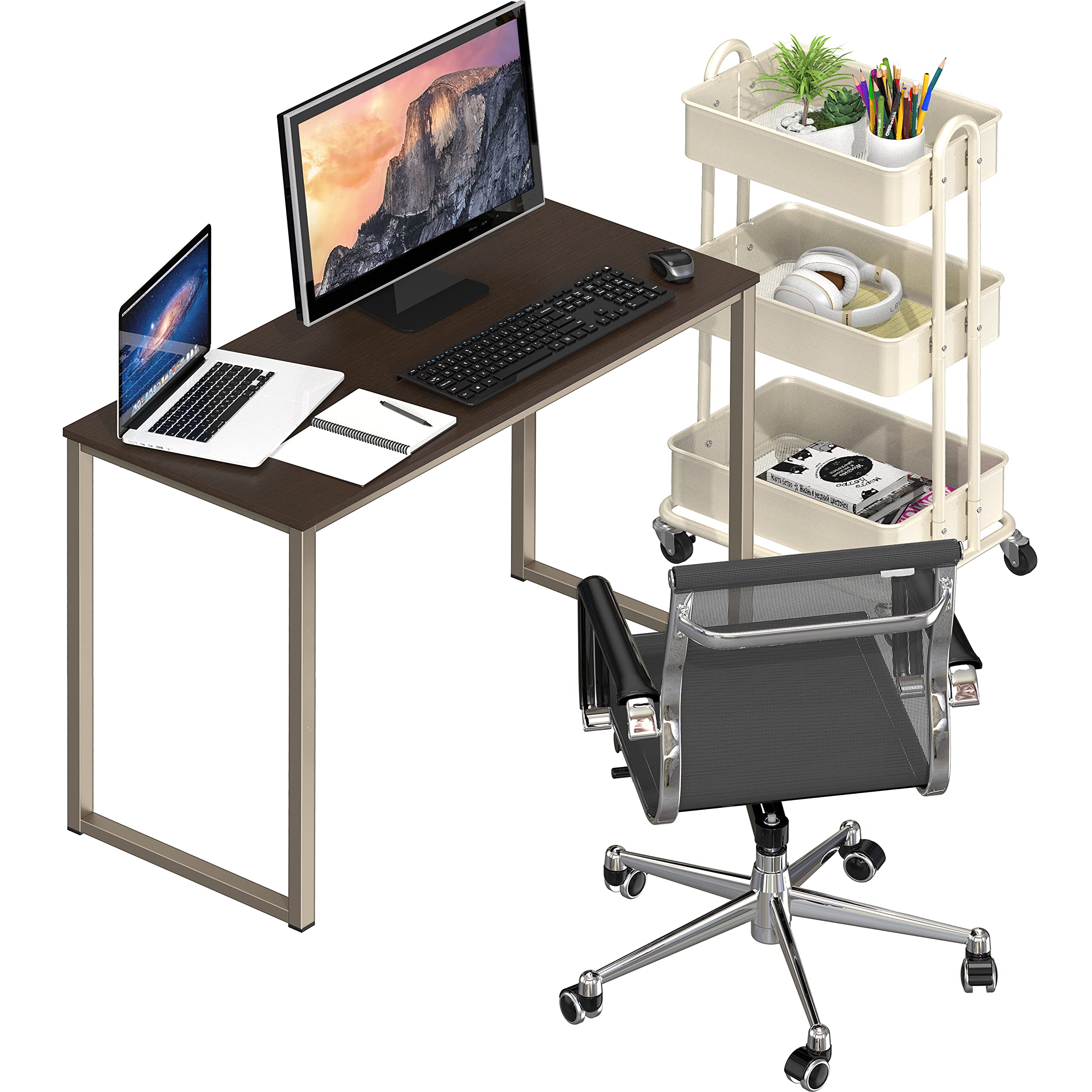 SHW Mission 32 inches office desk, Espresso - image 2 of 5