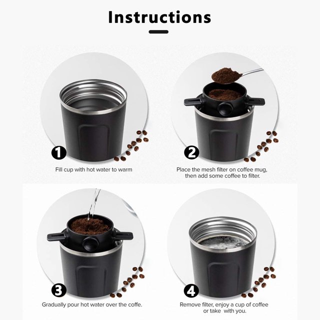 Coffee Filter Double-Layer Handle Tea Dripper Steel Coffee Filter; Stainless Stainless Steel Foldable Drinking Milk Strainer