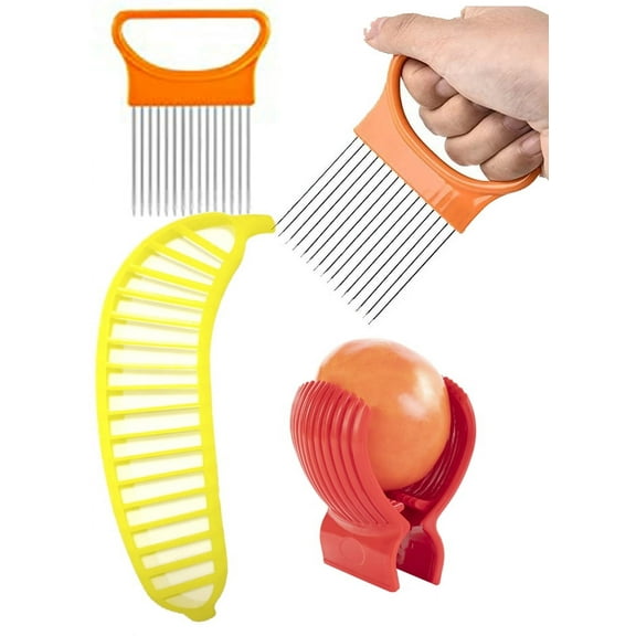 Tomato Slicer Holder Tool Cutting Guide Onion Potato Pepper Prep