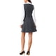 thumbnail image 3 of Vestido Pinafore Inspire Chic para Mujer A-Line Overoles Doble Botonadura Tirantes S Gris Oscuro, 3 of 5