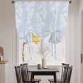 thumbnail image 3 of Light Blue Botanical Tie Up Curtains for Windows, Adjustable Balloon Window Shades, Pastoral Elegant Spring Floral Kitchen Window Treatments Farmhouse Short Curtains with Rod Pocket 42"x45", 3 of 8