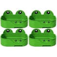 thumbnail image 3 of 4 pcs  Cute Frog Soap Holder Wall Mounted Soap Dish Bathroom Self-draining Bar Soap Dish Holder, 3 of 8