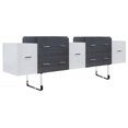 thumbnail image 1 of Imaginations Américaines  88.5 pouces W Vanity Base Set  Gris, 1 of 9