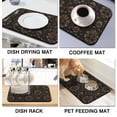thumbnail image 4 of Washable Rubber Colorful Floral Dish Drying Mats for Kitchen Counter Home Large Coffee Bar Pad Accessories and Decor for Utensils Stemware 19.5''x12'', 4 of 7
