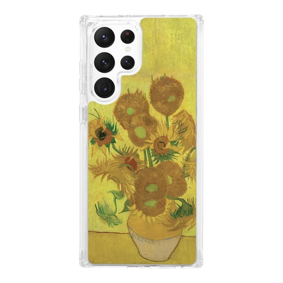 Fine Art HD Phone Case Compatible with MagSafe Samsung Galaxy S24 Ultra (Sunflowers) by Affinity Bands