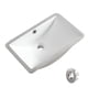 thumbnail image 1 of Lavabo de baño bajo encimera 18.7""X11.9"" Lavabo de tocador de cerámica de porcelana rectangular blanco con desbordamiento KARAMAG, 1 of 5