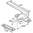 thumbnail image 2 of Left-Handed, White, Casement Locking Handle with Offset Base, 2 of 2