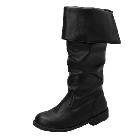 

fvwitlyh Boots for Womens Knee High Boots Narrow Calf Women s Autumn And Winter New Flanging Two Wide Calf over The Knee Boots for Women