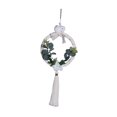 thumbnail image 3 of AMLESO Nordic Easter Wreath for Front Door Background Artificial Leaves Macrame Garland Beige, 3 of 8