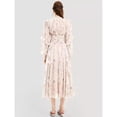 thumbnail image 4 of New Autumn/Winter Fashionable Chiffon Printed Ruffled Long-Sleeved Evening Dress, 4 of 6