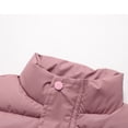 thumbnail image 5 of SuTry Kids Stand Collar Vest Thermal Fall Winter Fleece-Lined Puffer Vest Everyday Outerwear Sleeveless Jacket for Children 4-10 Years(Pink,7 Years), 5 of 6