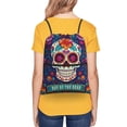 thumbnail image 4 of Honeii Dead Day Party Print Drawstring Backpack,String Bag,Sackpack Cinch Water Resistant Nylon for Gym Shopping Sport Yoga, 4 of 6