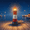 Red, variant on Lumiartisan Solar Lighthouse Statue LED Light Resin Decor 12.79 inch