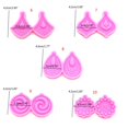 thumbnail image 4 of LICEWO 1PC Jewelry Silicone Mold Heart Star Flower Jewelry Making Tool Earring Molds, 4 of 13