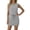 A02-Gray, variant on Sleeveless Romper Dress Women Bodycon Twist Waist Side Skort Atheletic Mini Dresses Built In Shorts Fashion Golf Tennis Dress Black,S